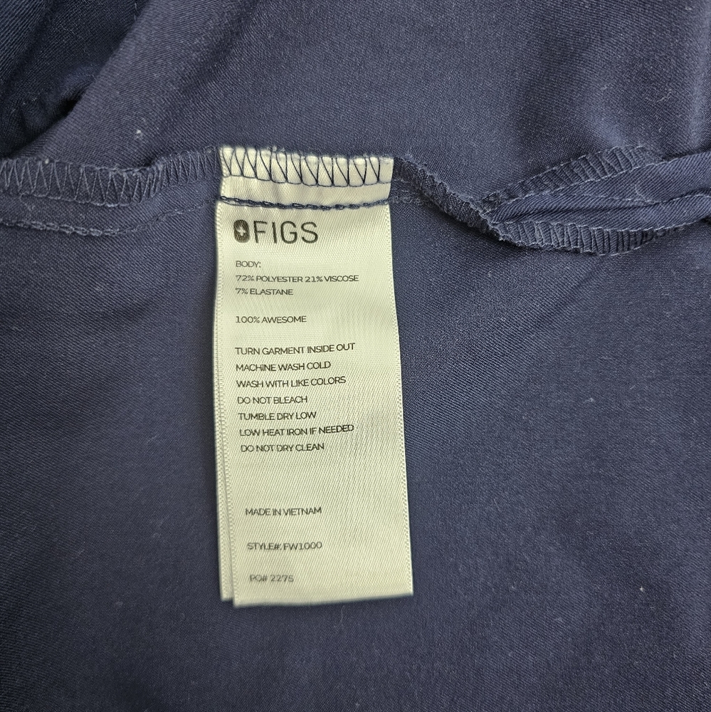 Figs Navy Blue Catarina One Pocket Top Size XL - Picture 4 of 6